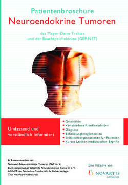 Neuroendokrine Tumoren - Patientenbroschüre
