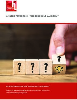 ANGEBOTSÜBERSICHT HOCHSCHULE LANDSHUT