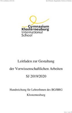 Leitfaden zur Gestaltung der Vorwissenschaftlichen Arbeiten - SJ 2019/2020 Handreichung für LehrerInnen des BG/BRG Klosterneuburg