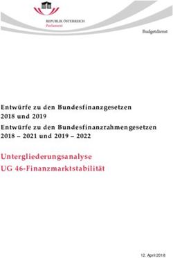 Untergliederungsanalyse UG 46-Finanzmarktstabilität - Entwürfe zu den Bundesfinanzgesetzen 2018 und 2019 Entwürfe zu den ...