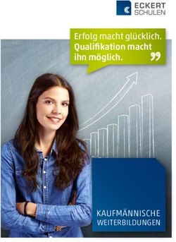 KAUFMÄNNISCHE WEITERBILDUNGEN - Erfolg macht glücklich. Qualifikation macht ihn möglich.