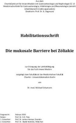 Habilitationsschrift Die mukosale Barriere bei Z&ouml;liakie - Refubium