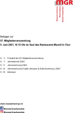 Beilagen zur 57. Mitgliederversammlung 5. Juni 2021, 10.15 Uhr im Saal des Restaurants Mars&ouml;l in Chur