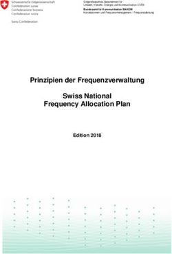 Prinzipien der Frequenzverwaltung Swiss National Frequency Allocation Plan - Edition 2018 - Bakom