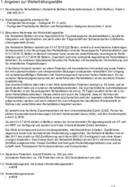 Angaben zur Weiterbildungsst&auml;tte - SIWF-Register