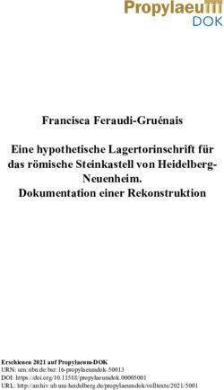 Francisca Feraudi-Gruénais Eine hypothetische Lagertorinschrift für das römische Steinkastell von Heidelberg-Neuenheim. Dokumentation einer ...