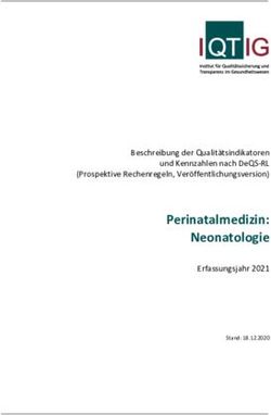 PERINATALMEDIZIN: NEONATOLOGIE - BESCHREIBUNG DER QUALITÄTSINDIKATOREN UND KENNZAHLEN NACH DEQS-RL PROSPEKTIVE RECHENREGELN ...
