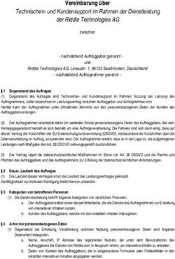 Vereinbarung über Technischen- und Kundensupport im Rahmen der Dienstleistung