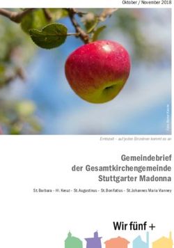 Gemeindebrief der Gesamtkirchengemeinde Stuttgarter Madonna - Oktober / November 2018