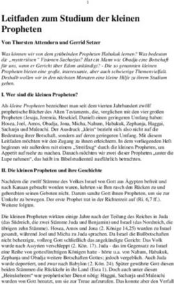 Leitfaden zum Studium der kleinen Propheten - Bibelstudium.de