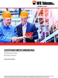 LEISTUNGSBESCHREIBUNG - HFO DSLmaxx Business HFO VDSL Connect IP G&uuml;ltig f&uuml;r alle DSL-Produkte - HFO Telecom