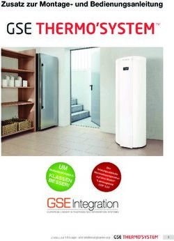 Zusatz zur Montage- und Bedienungsanleitung