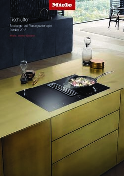 Tischl&uuml;fter Beratungs- und Planungsunterlagen Oktober 2018 - Miele. Immer Besser.