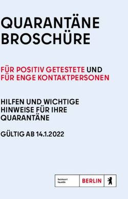 QUARANT&Auml;NE BROSCH&Uuml;RE F&Uuml;R POSITIV GETESTETE UND F&Uuml;R ENGE KONTAKTPERSONEN HILFEN UND WICHTIGE HINWEISE F&Uuml;R IHRE QUARANT&Auml;NE - Berlin.de