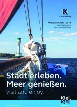 Stadt erleben. Meer genießen - visit and enjoy - Aktivitäten 2017 2018 - Kiel-Marketing