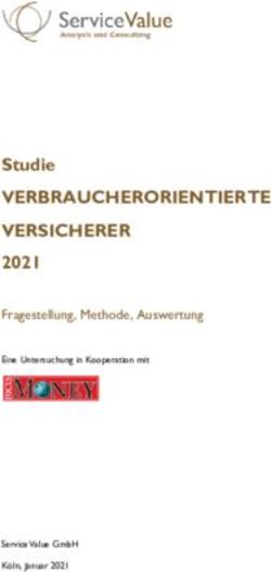 VERBRAUCHERORIENTIERTE VERSICHERER - Studie 2021 Fragestellung, Methode, Auswertung