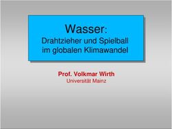 Wasser: Drahtzieher und Spielball im globalen Klimawandel - Prof. Volkmar Wirth