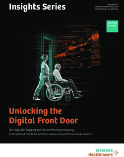 Insights Series - Unlocking the Digital Front Door Der digitale Zugang zur Gesundheitsversorgung