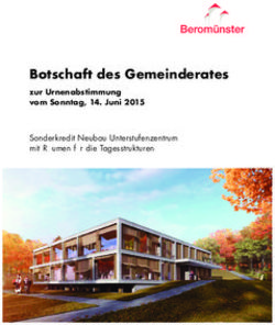 Botschaft des Gemeinderates - zur Urnenabstimmung vom Sonntag, 14. Juni 2015 Sonderkredit Neubau Unterstufenzentrum mit R&auml;umen f&uuml;r die Tagesstrukturen