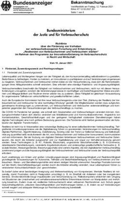 Bekanntmachung Ver&ouml;ffentlicht am Freitag, 12. Februar 2021 BAnz AT 12.02.2021 B1 Seite 1 von 6 - BMJV