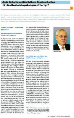 "Gute Schulden": Sind h&ouml;here Staatsschulden f&uuml;r das Konjunkturpaket gerechtfertigt? - ifo Institut