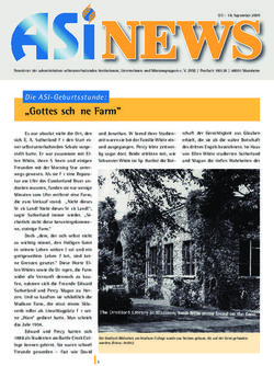 "Gottes sch&ouml;ne Farm" Die ASI-Geburtsstunde