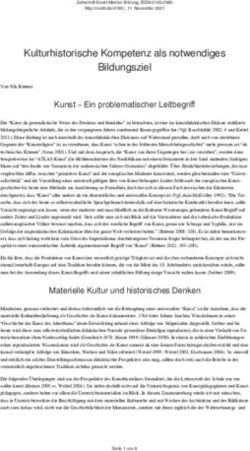 Kulturhistorische Kompetenz als notwendiges Bildungsziel