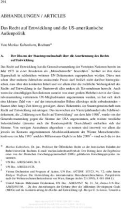 ABHANDLUNGEN / ARTICLES - Das Recht auf Entwicklung und die US-amerikanische Außenpolitik