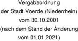 Vergabeordnung der Stadt Voerde (Niederrhein) vom 30.10.2001 (nach dem Stand der Änderung vom 01.01.2021)