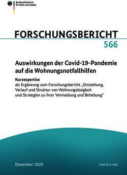 566 Auswirkungen der Covid-19-Pandemie auf die Wohnungsnotfallhilfen