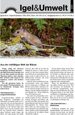 Aus der vielf&auml;ltigen Welt der M&auml;use - Igelzentrum