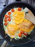 Raviolo al Uovo - Eigelb im Riesen-Raviolo - Egg-Yolk XL- Raviolo - Pane Bistecca