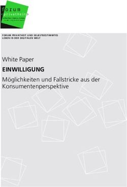 EINWILLIGUNG White Paper Möglichkeiten und Fallstricke aus der Konsumentenperspektive