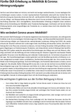 F&uuml;nfte DLR-Erhebung zu Mobilit&auml;t & Corona: Hintergrundpapier