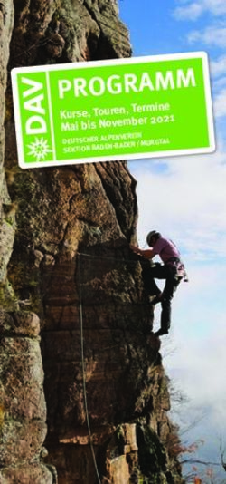 PROGRAMM Kurse, Touren, Termine Mai bis November 2021 SEKTION BADEN-BADEN / MURGTAL - DAV - Sektion Baden-Baden/Murgtal