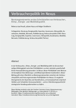 Verbraucherpolitik im Nexus - Beratungsnetzwerke an den Schnittstellen von Verbraucher-, Klima-, Energie- und Mobilitätspolitik ...