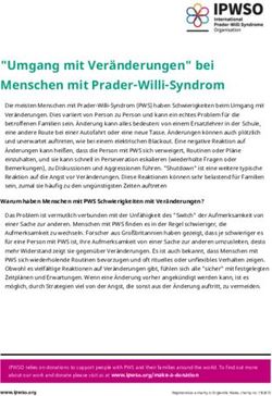 "Umgang mit Vera nderungen" bei Menschen mit Prader-Willi-Syndrom