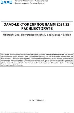 DAAD-LEKTORENPROGRAMM 2021/22: FACHLEKTORATE - &Uuml;bersicht &uuml;ber die voraussichtlich zu besetzenden Stellen