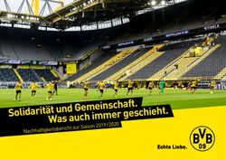 Was auch immer geschieht - Nachhaltigkeitsbericht zur Saison 2019 / 2020 - BVB - Nachhaltigkeitsbericht