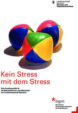 Kein Stress mit dem Stress - Eine Handlungshilfe für die Mitarbeiterinnen und Mitarbeiter der Landeshauptstadt München