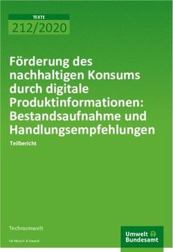 Förderung des nachhaltigen Konsums durch digitale Produktinformationen: Bestandsaufnahme und Handlungsempfehlungen 212/202 0