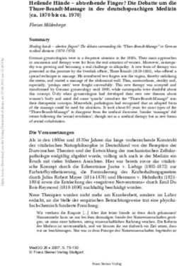 Heilende Hände - abtreibende Finger? Die Debatte um die Thure-Brandt-Massage in der deutschsprachigen Medizin (ca. 1870 bis ca. 1970)