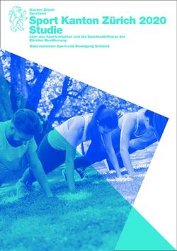 Sport Kanton Z&uuml;rich 2020 Studie - Kanton Z&uuml;rich Sportamt &uuml;ber das Sportverhalten und die Sportbed&uuml;rfnisse der Z&uuml;rcher Bev&ouml;lkerung Observatorium ...