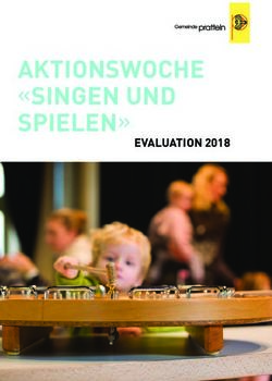 AKTIONSWOCHE "SINGEN UND SPIELEN" - EVALUATION 2018 - Pratteln