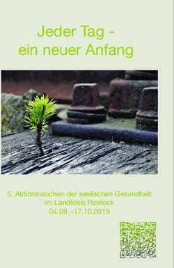 Jeder Tag - ein neuer Anfang - Aktionswochen der seelischen Gesundheit im Landkreis Rostock 04.09. -17.10.2019