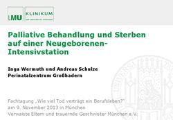 Palliative Behandlung und Sterben auf einer Neugeborenen-Intensivstation