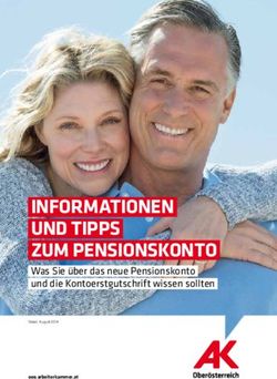 INFORMATIONEN UND TIPPS ZUM PENSIONSKONTO - WAS SIE &Uuml;BER DAS NEUE PENSIONSKONTO UND DIE KONTOERSTGUTSCHRIFT WISSEN SOLLTEN