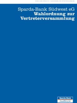 Sparda-Bank Südwest eG - Wahlordnung zur Vertreterversammlung SPARDA-BANK SÜDWEST EG | WAHLORDNUNG ZUR VERTRETERVERSAMMLUNG - Sparda-Bank Südwest