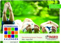 Elternbildung Kanton Thurgau - März - August 2021 - TAGEO