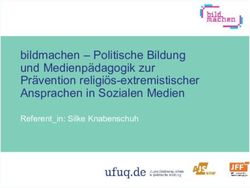 Bildmachen - Politische Bildung und Medienp&auml;dagogik zur Pr&auml;vention religi&ouml;s-extremistischer Ansprachen in Sozialen Medien - Referent_in: Silke ...